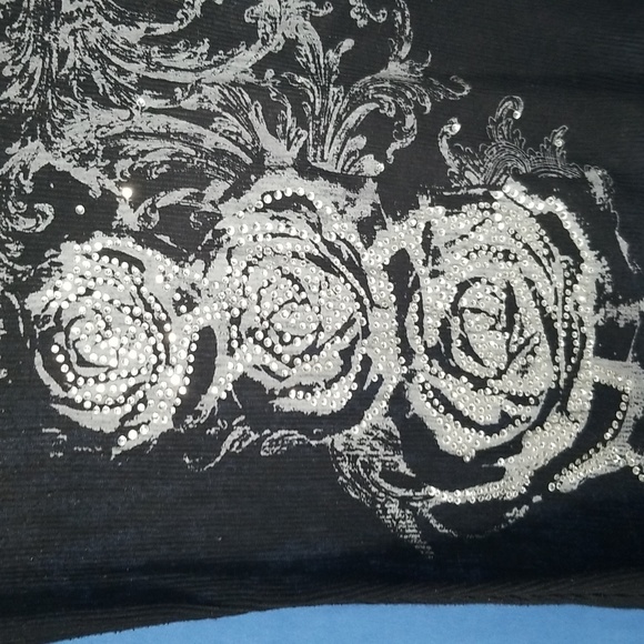 Vintage Couture Size M V-Neck Shear Short Sleeve T-Shirt - Picture 7 of 10